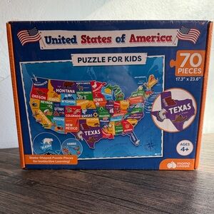 USA Puzzle for Kids - 70 Pieces - Colorful Educational Game NEW
